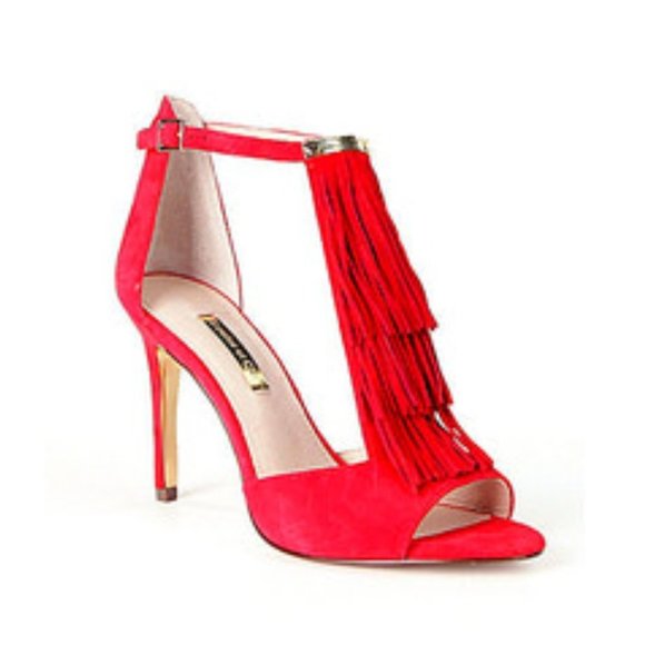 Louise Et Cie Kayla Fringe Heeled Sandals - Picture 1 of 16